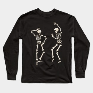 Halloween Dancing Skeletons Long Sleeve T-Shirt